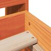 vidaXL Cadre de lit sans matelas cire marron 135x190cm bois pin massif