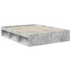 vidaXL Cadre de lit Gris B&eacute;ton 150 x 200 cm Bois de pin massif