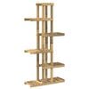 vidaXL Support de Plante Blanc 68 x 23,5 x 140 cm Bois d'Acacia Massif