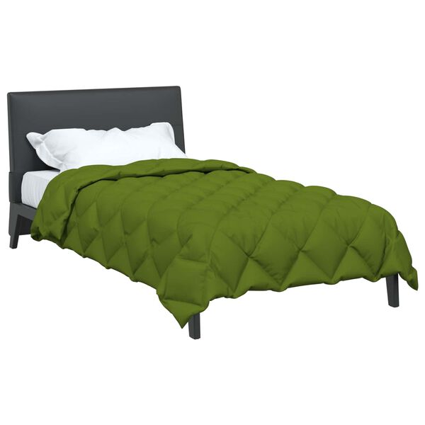 vidaXL Duvet d'hiver Vert 220 x 135 cm Microfibre