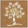 vidaXL D&eacute;coration murale jardin 55x55 cm acier corten design d'arbre