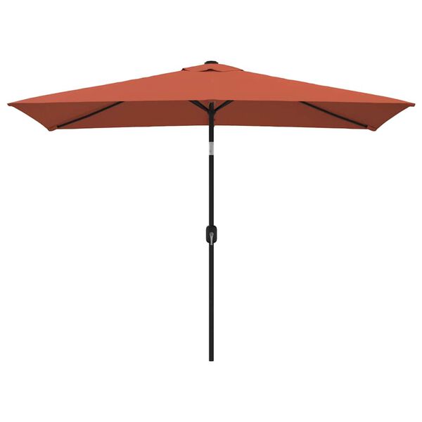 vidaXL Parasol d'ext&eacute;rieur avec m&acirc;t en m&eacute;tal 300x200 cm terre cuite