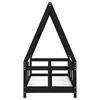 vidaXL Cadre de lit pour enfant noir 70x140 cm bois de pin massif