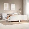 vidaXL Lit biblioth&egrave;que sans matelas blanc 200x200 cm bois pin massif