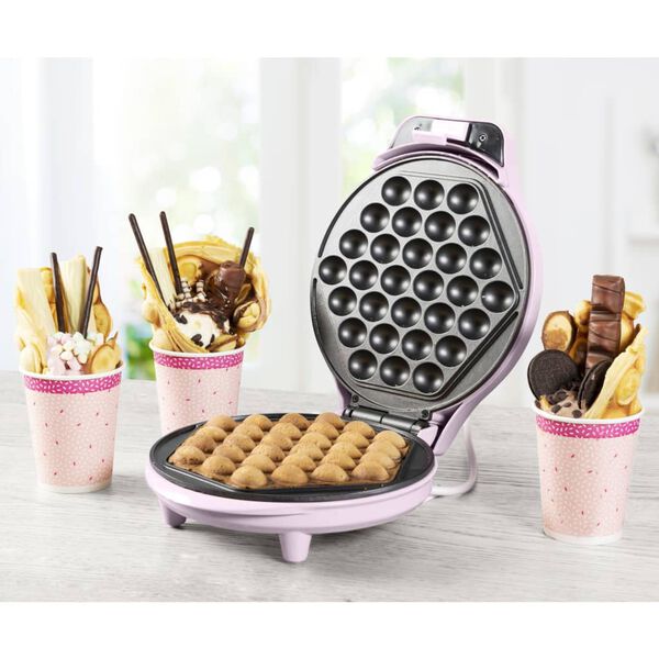 Bestron Gaufrier en forme de bulle ABWM300P 700 W Rose