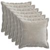 vidaXL Housse de coussin 6 pc HOUTEN Gris clair 50 x 50 cm