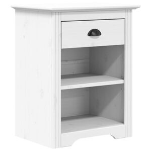 vidaXL Table de chevet BODO blanc 53x38,5x67 cm bois de pin massif