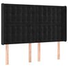 vidaXL T&ecirc;te de lit avec oreilles Noir 147x16x118/128 cm Velours