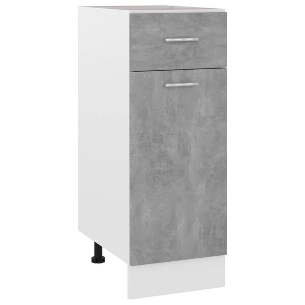 vidaXL Armoire &agrave; tiroirs "Lyon" Gris b&eacute;ton 30 x 46 x 81,5 cm Bois d'ing&eacute;nierie