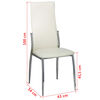 vidaXL Chaises à manger lot de 2 blanc similicuir