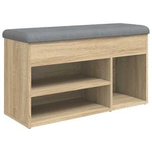 vidaXL Banc &agrave; chaussures ch&ecirc;ne sonoma 82x32x45,5 cm bois d'ing&eacute;nierie