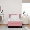 vidaXL Lit &agrave; ressorts avec matelas Rose 200 x 100 cm Polyester