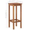 vidaXL Ensemble de bar de jardin 3 pcs Bois d'acacia solide