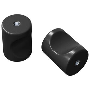 vidaXL Bouton de cabinet 2 pi&egrave;ces Noir 18 x 23 mm Fer