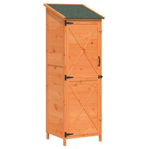 vidaXL Abri de jardin Marron 59,5 x 56 x 176,5 cm Bois d'ing&eacute;nierie
