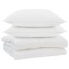 vidaXL Couette avec oreiller 3 pcs Blanc Microfibre