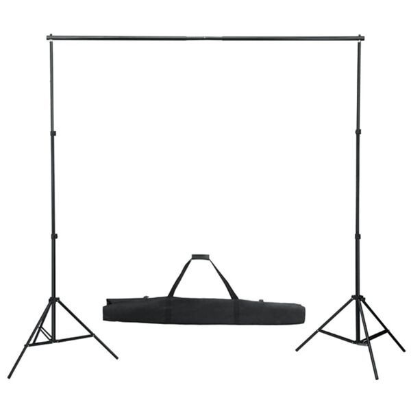 vidaXL Kit de studio photo avec lampes toile de fond et r&eacute;flecteur