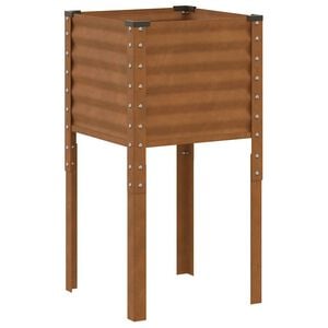 vidaXL Jardini&egrave;re de jardin 45 x 45 x 88 cm Acier patin&eacute;