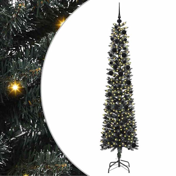 vidaXL Sapin de No&euml;l artificiel Vert 240 cm PVC, plastique et acier