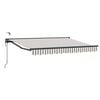 vidaXL Auvent r&eacute;tractable &eacute;lectrique Gris clair et blanc 3 x 2,5 m