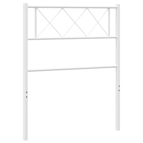 vidaXL Tête de lit métal blanc 100 cm