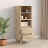 vidaXL Buffet haut Ch&ecirc;ne sonoma 40x36x110 cm Bois d'ing&eacute;nierie