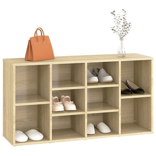 vidaXL Banc à chaussures Chêne sonoma 103x30x55 cm Bois d’ingénierie