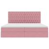 vidaXL Lit avec rangement et matelas Rose 200 x 200 cm Velours