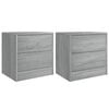 vidaXL Tables de chevet 2 pcs sonoma gris 40x30x40 cm bois ing&eacute;nierie