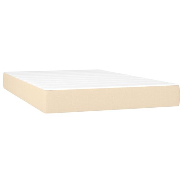 vidaXL Matelas de lit &agrave; ressorts ensach&eacute;s fermet&eacute; moyenne Cr&egrave;me 120x200x20 cm Tissu