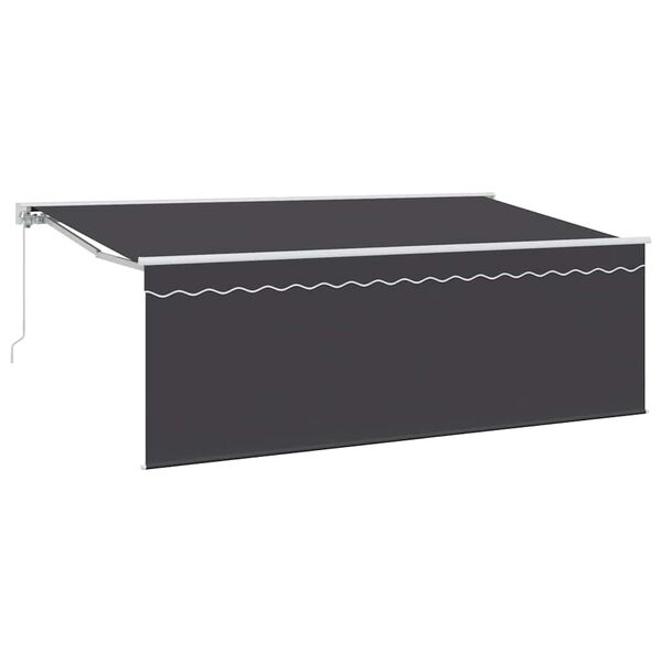 vidaXL Store avec Store Anthracite 350 x 200 x 120 cm Tissu et M&eacute;tal