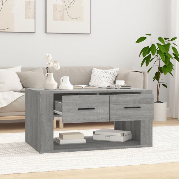 vidaXL Table basse Sonoma gris 80x50x40 cm Bois d'ing&eacute;nierie