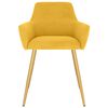 vidaXL Chaises &agrave; manger lot de 2 Jaune Velours