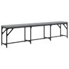 vidaXL Banc &agrave; manger gris clair 186x32x45 cm acier et tissu