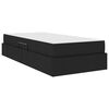 vidaXL Lit avec rangement et matelas Noir 100 x 200 cm Polyester