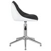 vidaXL Chaises &agrave; manger pivotantes lot de 4 noir et blanc similicuir