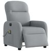 vidaXL Fauteuil de massage inclinable &eacute;lectrique gris clair tissu