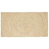 vidaXL Tapis Naturel et Blanc 100 x 200 cm Jute