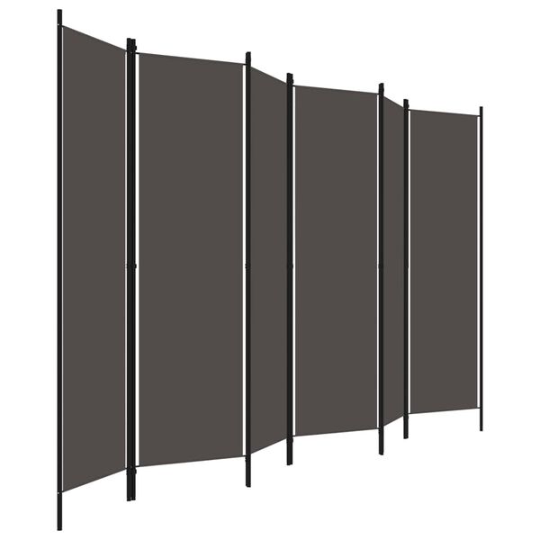 vidaXL Cloison de séparation 6 panneaux Anthracite 300x180 cm