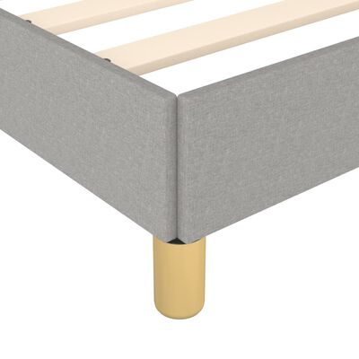 vidaXL Cadre de lit sans matelas gris clair 140x200 cm tissu