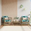 vidaXL Chaises de jardin lot de 2 bois de pin impr&eacute;gn&eacute;