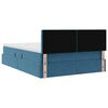 vidaXL Lit de Rangement avec matelas Bleu fonc&eacute; 140 x 190 cm Velours