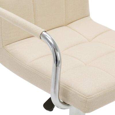 vidaXL Chaise de bar Crème Tissu