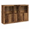 vidaXL Buffet LED Bois ancien 162 x 37 x 100 cm Bois d'ing&eacute;nierie