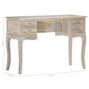 vidaXL Bureau Gris 115x45x75 cm Bois de manguier massif