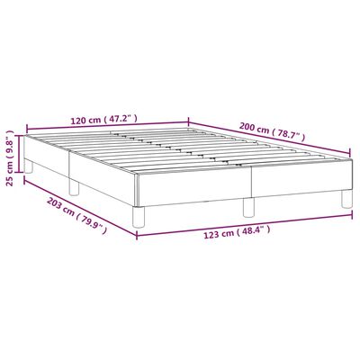 vidaXL Cadre de lit sans matelas gris foncé 120x200 cm tissu