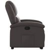 vidaXL Fauteuil inclinable marron foncé cuir véritable