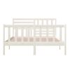 vidaXL Cadre de lit sans matelas blanc bois de pin massif