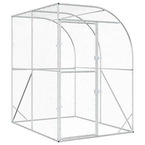 vidaXL Poulailler Argent&eacute; 200 x 200 x 215 cm Acier galvanis&eacute;
