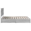 vidaXL Lit de Rangement Gris Sonoma 150 x 200 cm Bois d'ingénierie
